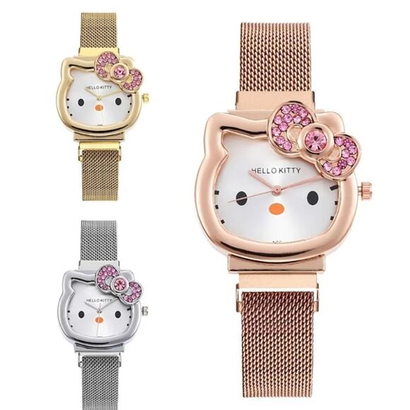 Hello Kitty Rose Gold Mesh Watch - Picture 3 of 4